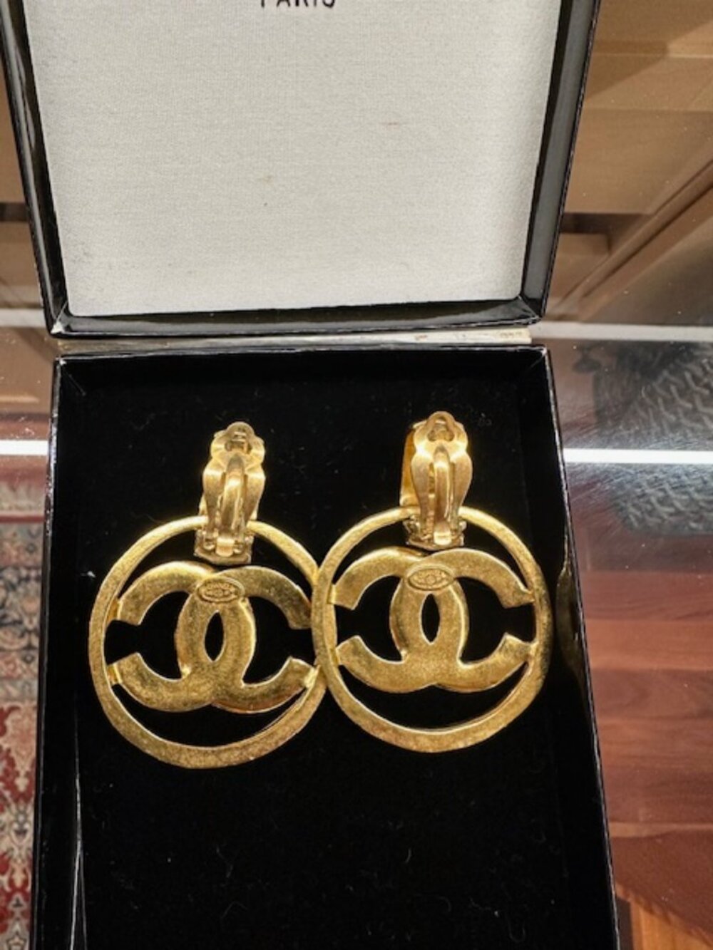 Chanel Vintage CC Clip-On Drop Earrings - Picture 3 of 7